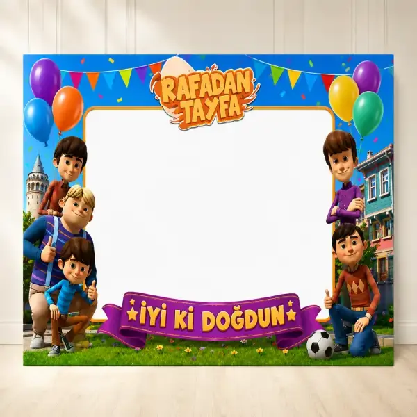 Rafadan Tayfa Doğum Günü Fotoğraf Çekim Çerçevesi 70x100 cm