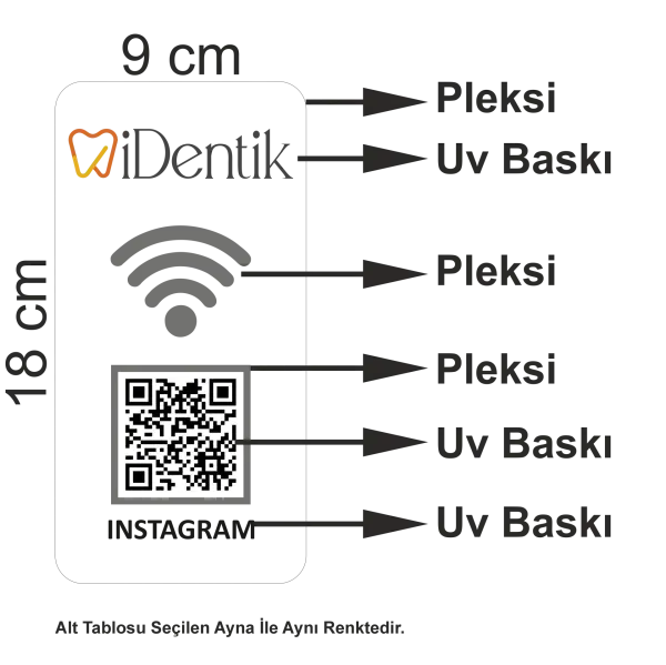 Instagram QR Menü Standı 5 mm