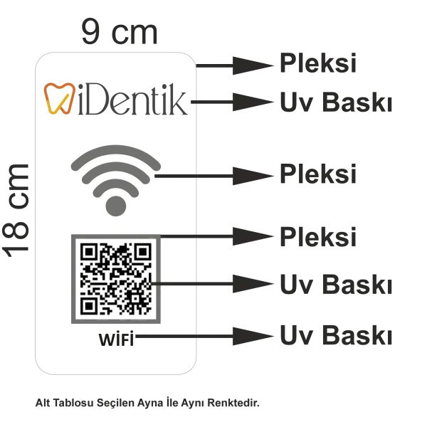 Wifi QR Kod Standı 5 mm