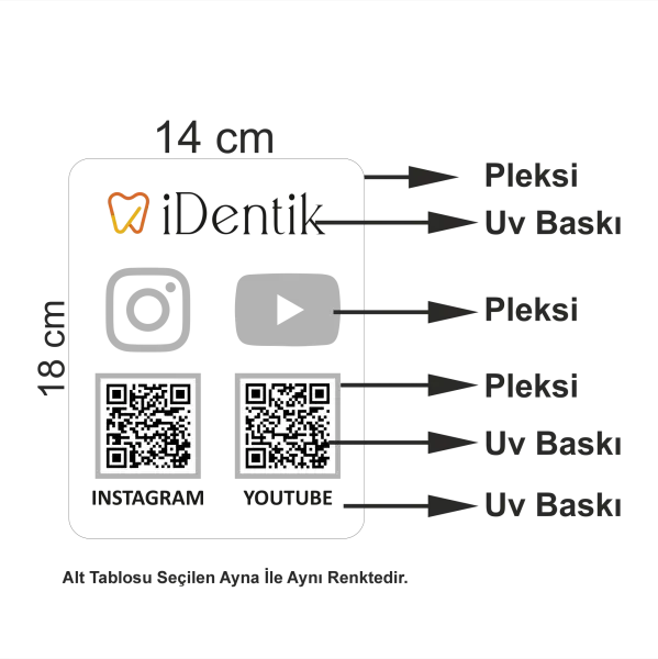 2’li QR Menü Standı 5 mm