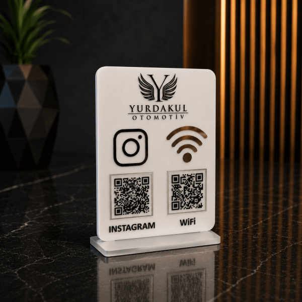 2’li QR Menü Standı 5 mm