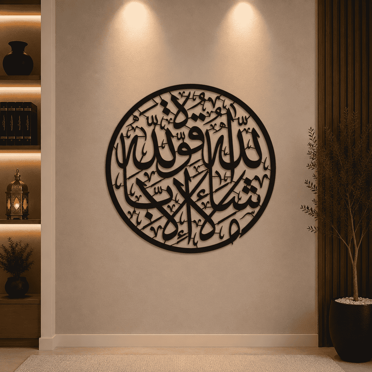 Maşallah Yazılı Metal Duvar Tablosu