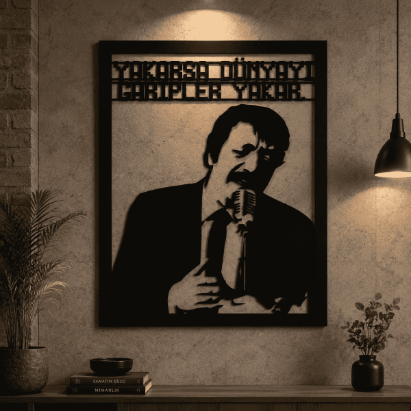 Müslüm Gürses Metal Duvar Tablosu