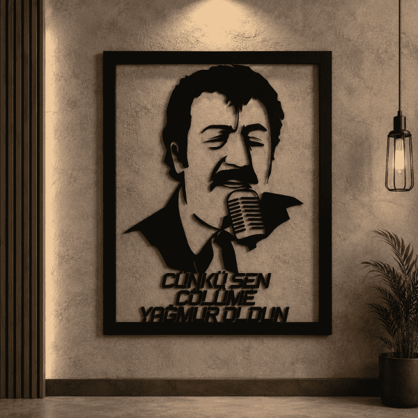 Müslüm Gürses Metal Duvar Tablosu
