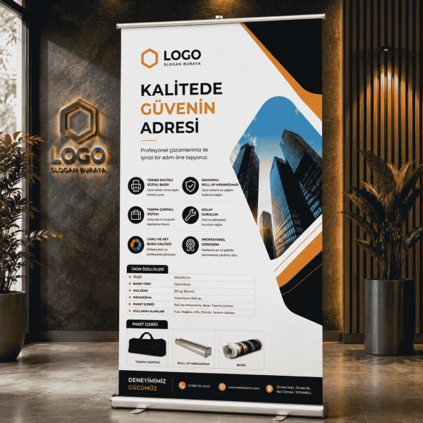 150x200 cm Roll Up Banner Baskı