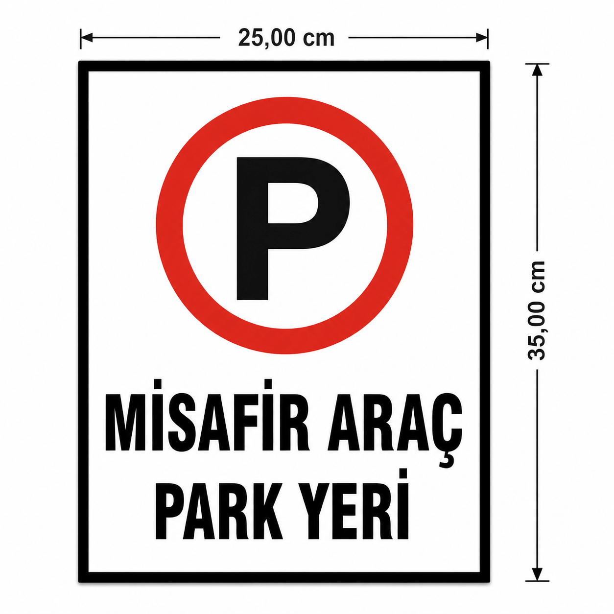 Misafir Otopark Levhası 25x35 cm
