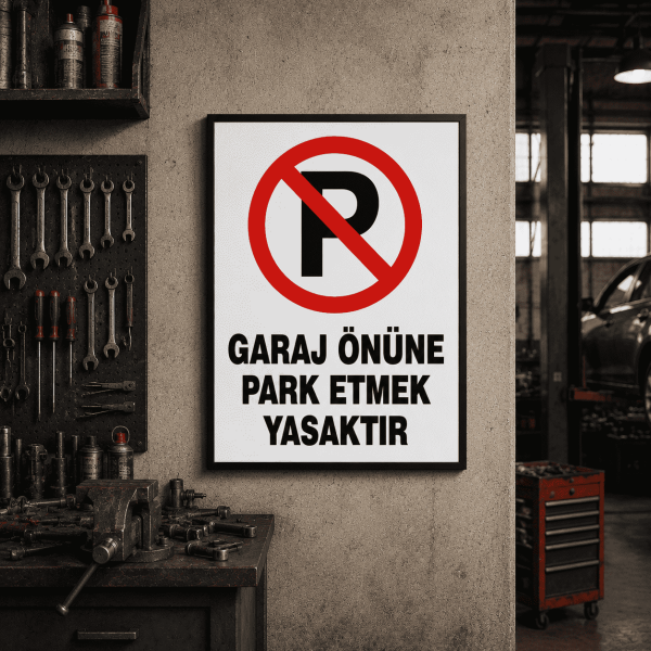 Garaj Önü Park Yapılmaz Levhası 25x35 cm