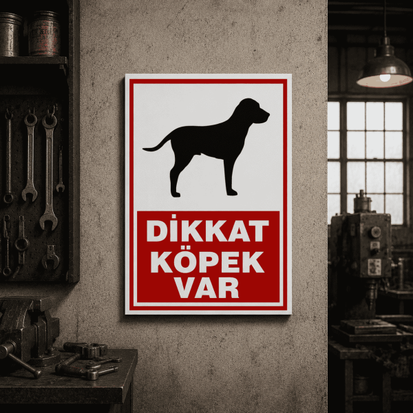 Dikkat Köpek Var Levhası 25x35 cm