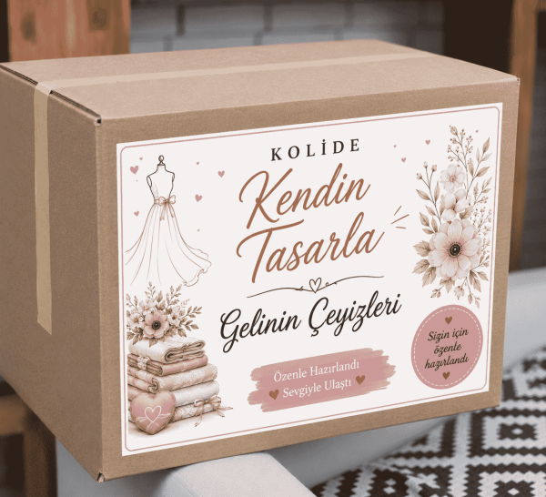 Kişiye Özel Gelinin Çeyizleri Koli Etiketi