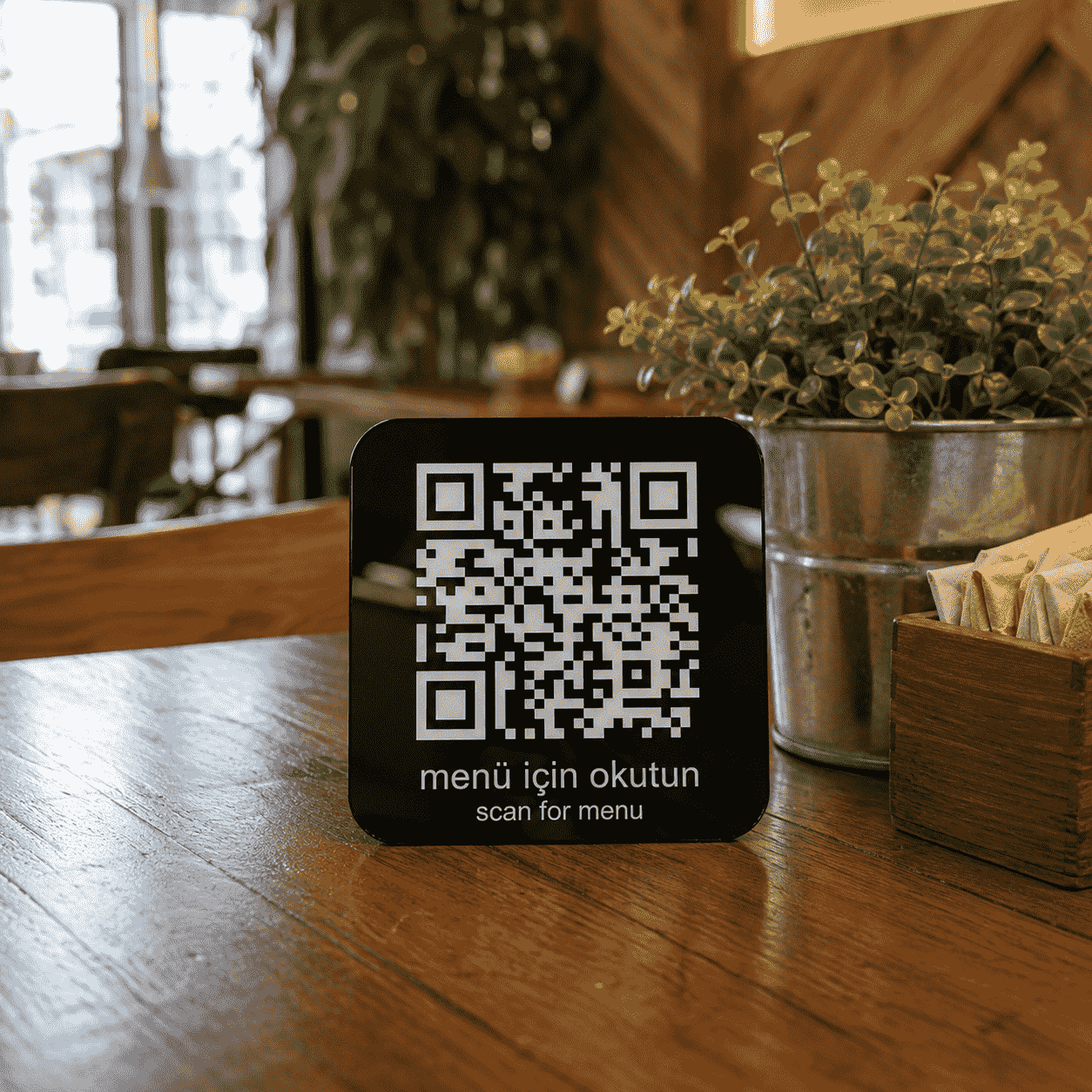 Kafe ve Restoranlar İçin QR Menü Pleksi