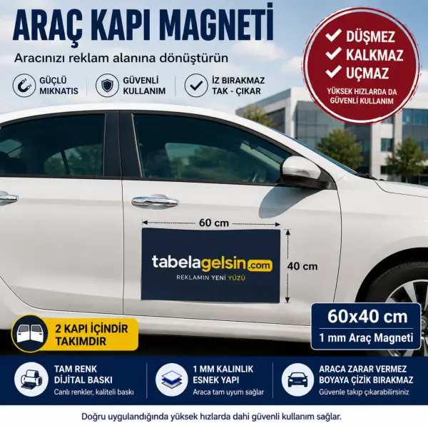 Araç Kapı Magneti 60x40 cm (2 Adet Takım)
