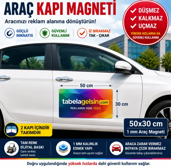 Araç Kapı Magneti 50x30 cm (2 Adet Takım)