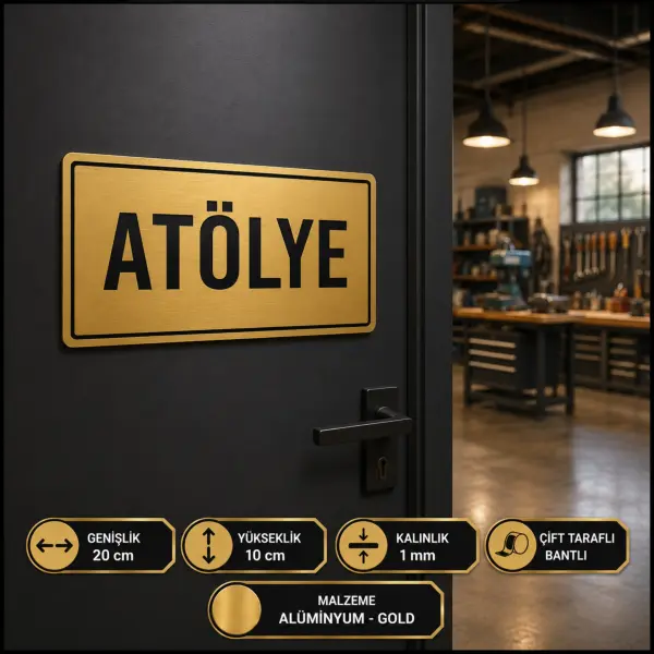 Atölye Yönlendirme Levhası Metal