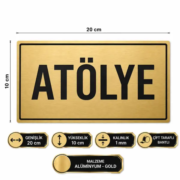 Atölye Yönlendirme Levhası Metal