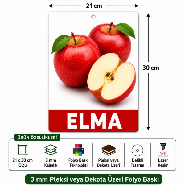 Folyo Baskılı Meyve Tanıtım Panosu