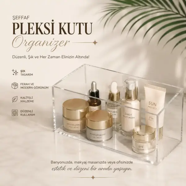 Şeffaf Pleksi Kutu Organizer