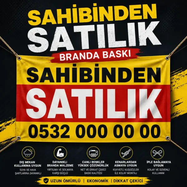 Sahibinden Satılık ve Kiralık Branda Baskı